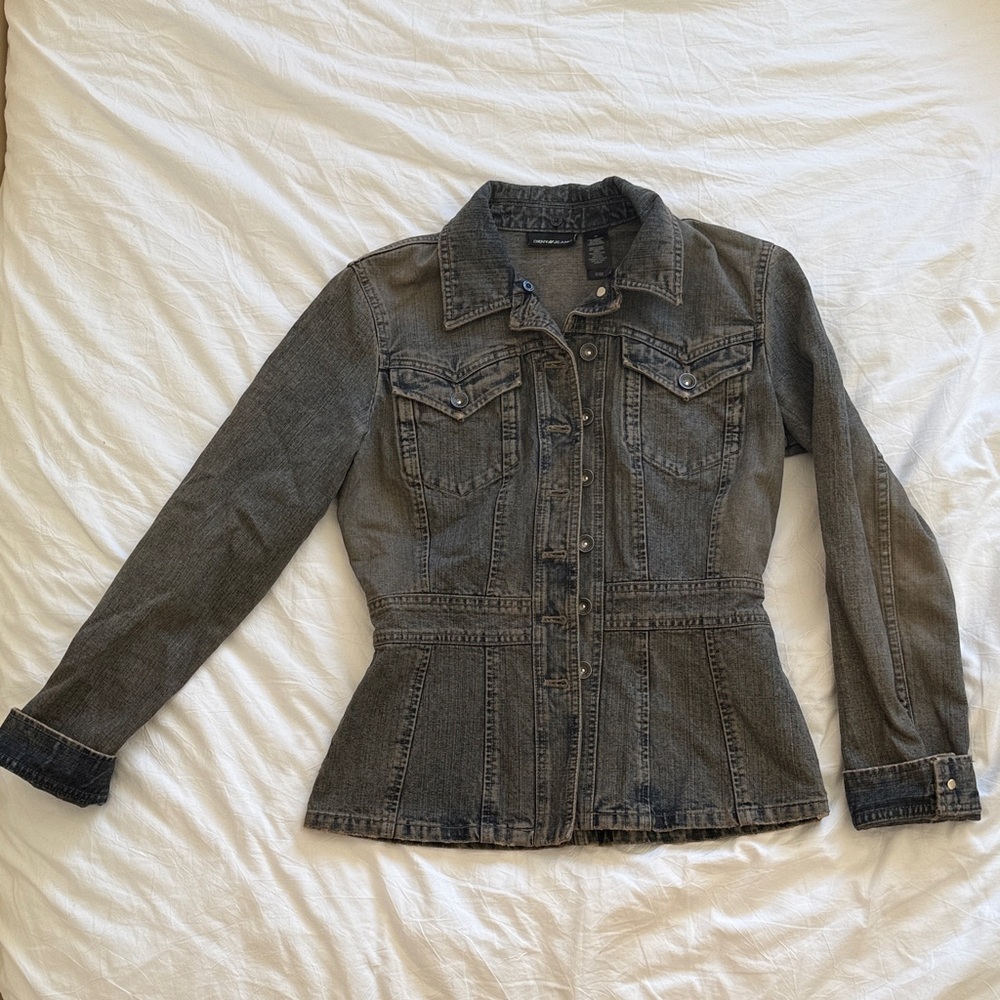 DKNY Vintage Charcoal Jean Jacket